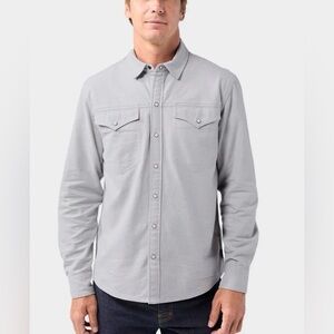 Stio Slipstone Midweight Flannel Shirt Grey Medium NWT